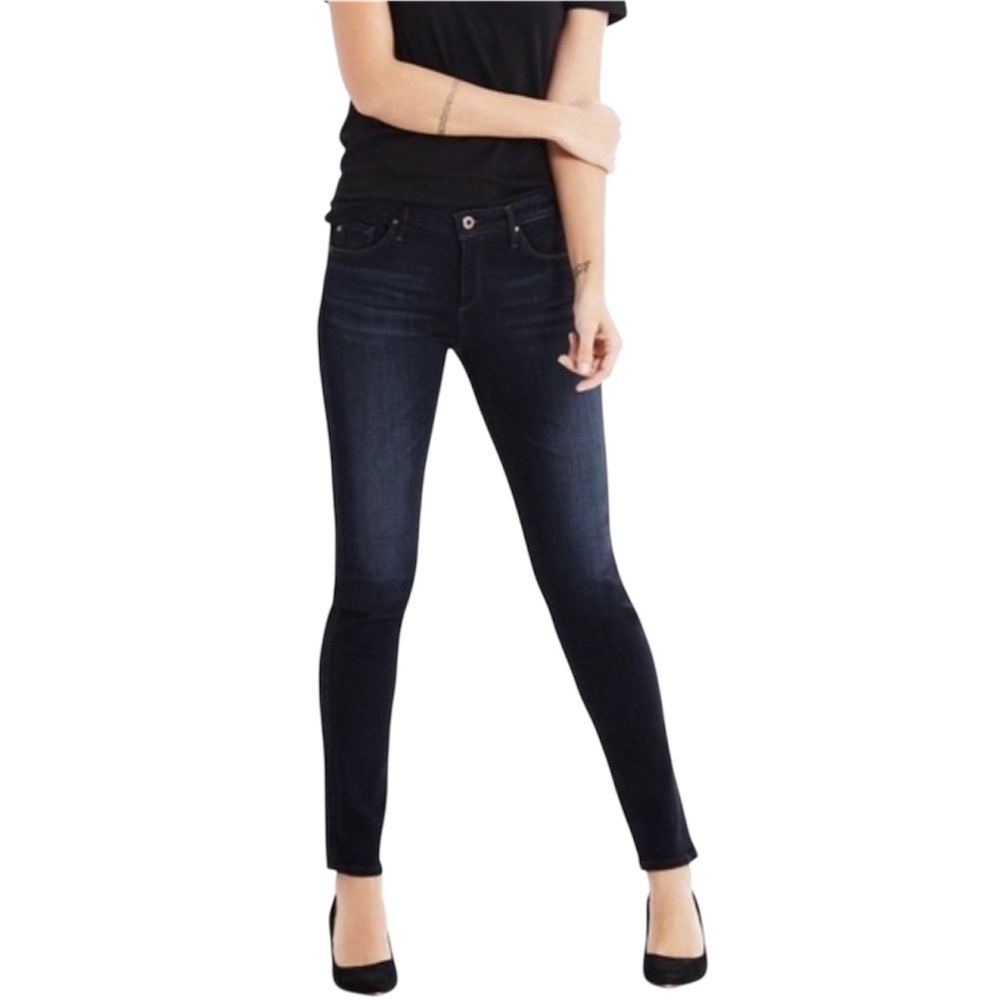 AG Adriano Goldschmied Black The Stilt Cigarette Leg Jeans